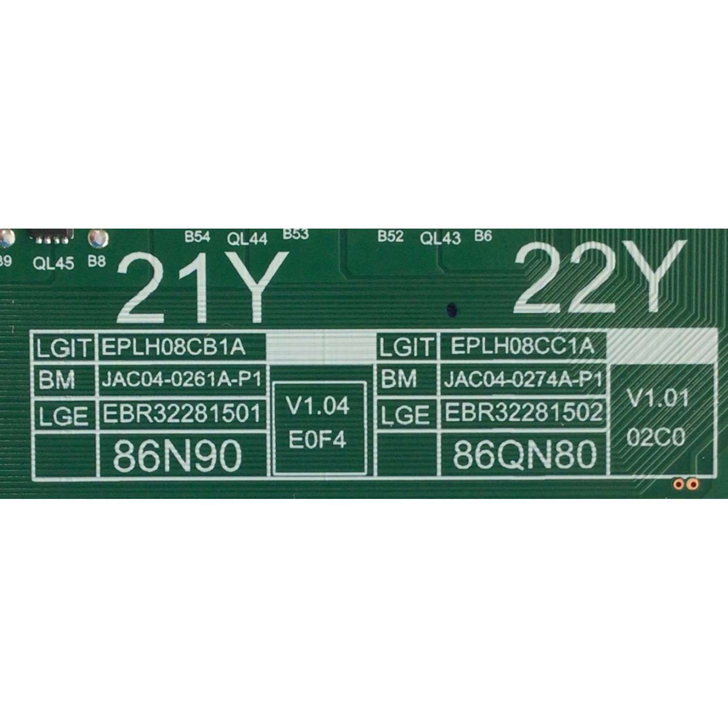 LED DRIVER PARA TV LG NANOCELL / NUMERO DE PARTE EBR32281502 / EPLH08CC1A / JAC04-0274A-P1 / 3PCR02846C / 86QN80 / PANEL NC860DQD-AALH1 / MODELO 86QNED80UQA / 86QNED80UQA.BUSYLKR - Imagen 3